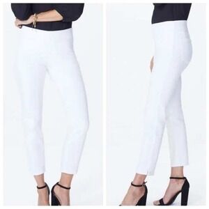 NYDJ Alina Pull On Ankle White Jeans Petite 0 Lift Tuck Skinny Pants Stretch